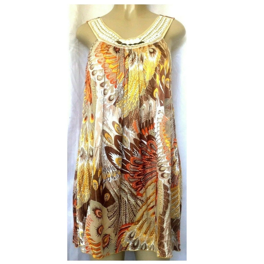 CASTING tunic relaxed Mini Dress Silk feather S